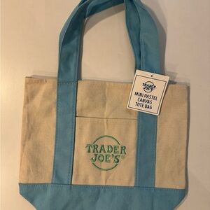 Blue Trader Joe’s Canvas Mini Tote Bag